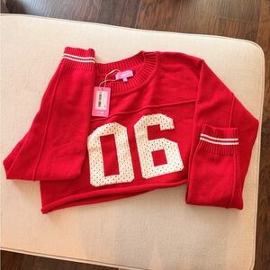 Edikted Red Crop Sweater